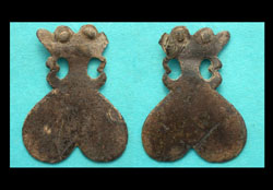 Belt End, Heart-type with Amphora Handles, ca. 4th Cent AD, RARE!